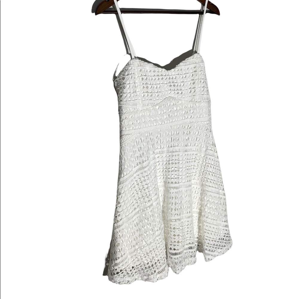 Lulu’s White Crochet Lace Skater Dress - Picture 3 of 10